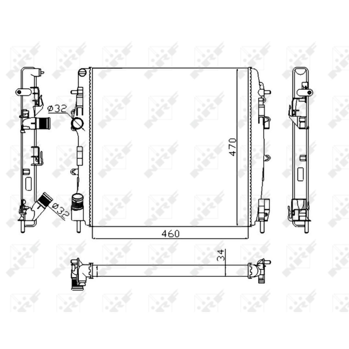 Radiateur, refroidissement du moteur Classe économique NRF 58317A