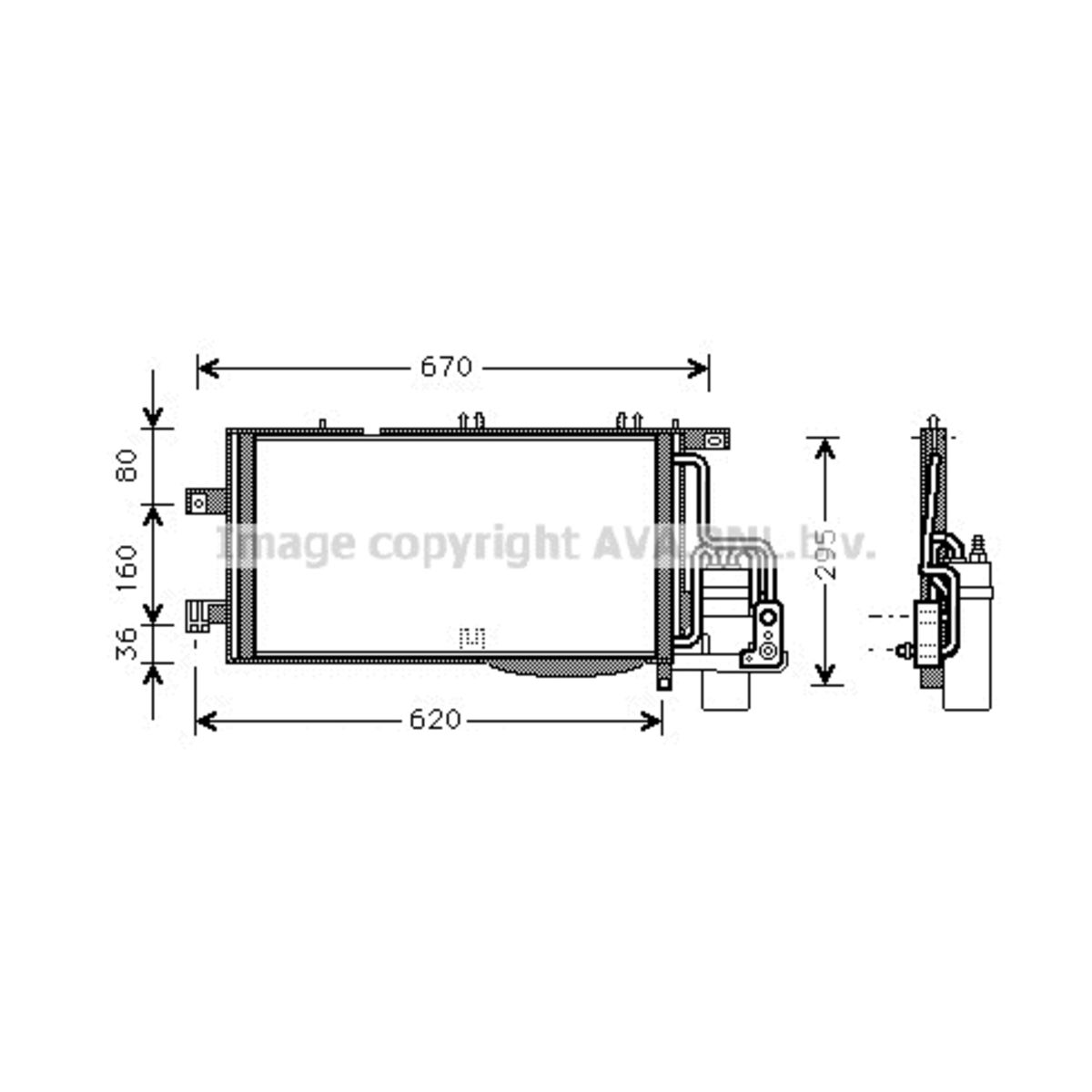 Image of Condensator, airconditioning   AVA
