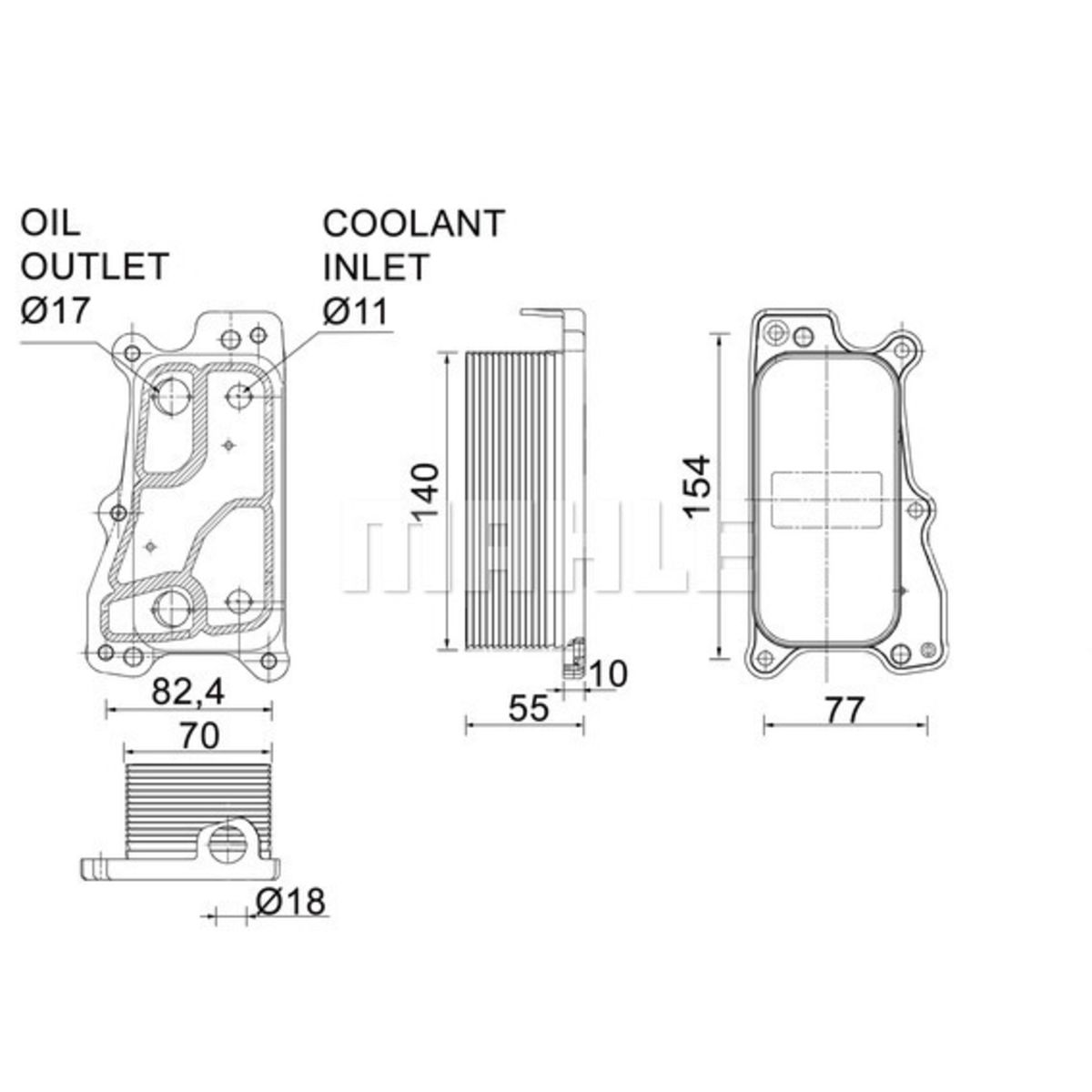 Image of Olie radiator, motorolie