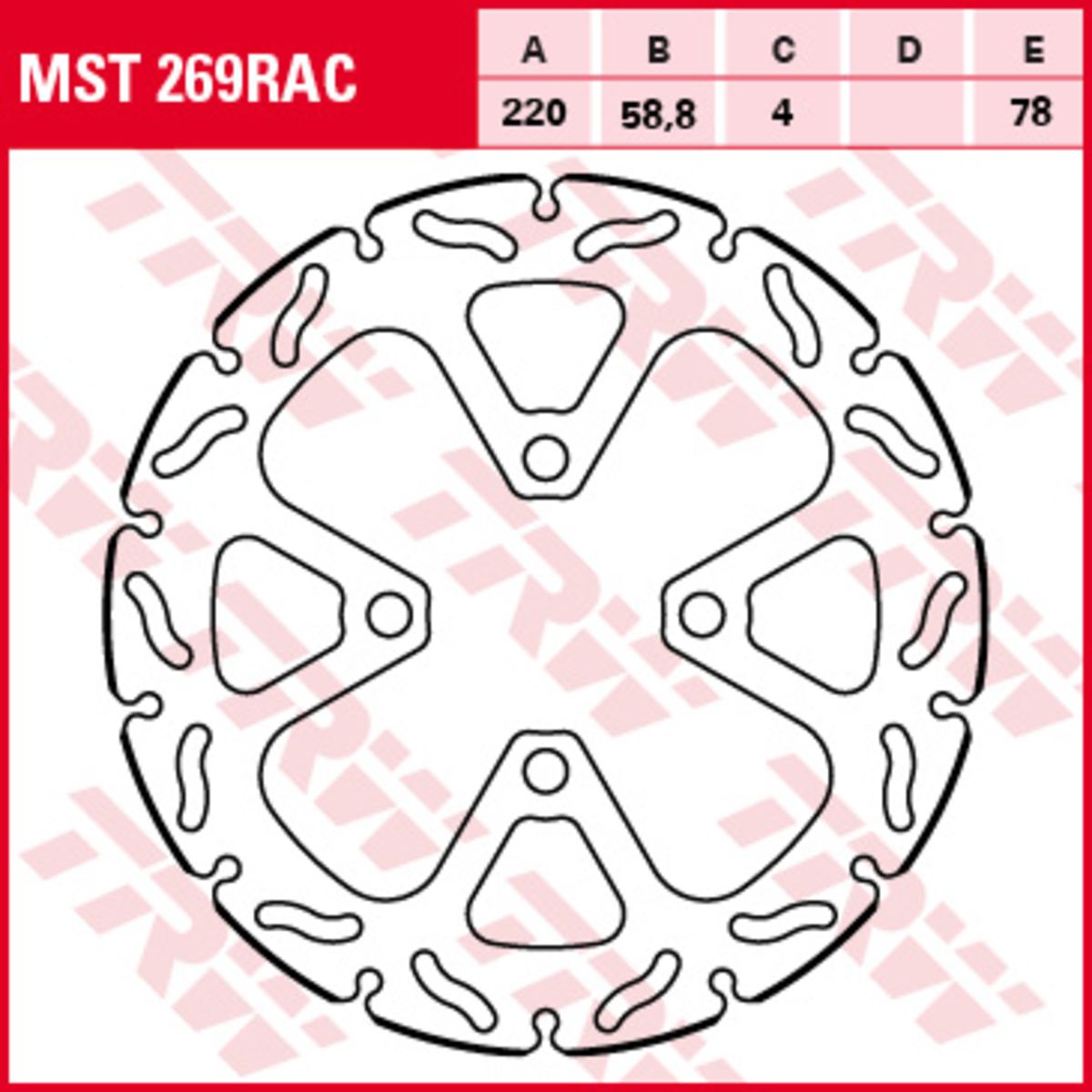 Bremsscheibe TRW MST269RAC, 1 Stück