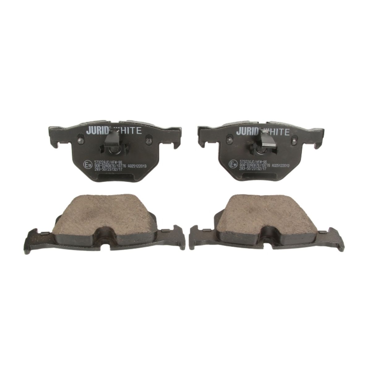 Bremsbelagsatz JURID WHITE 573224JC, Hinten, Keramik