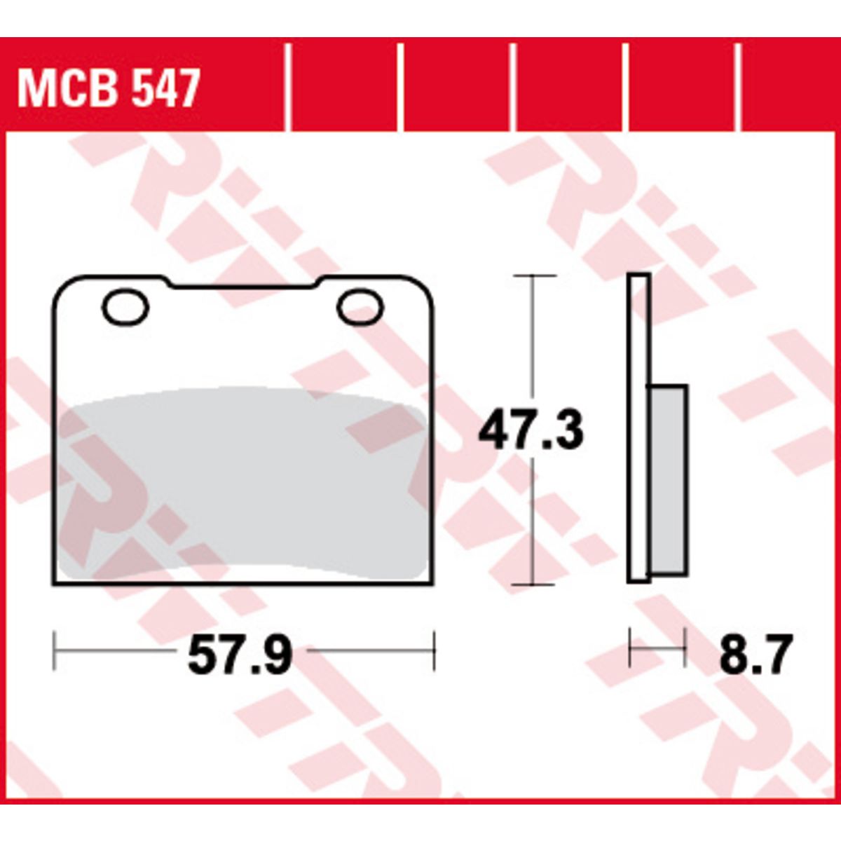 Set di pastiglie freno TRW MCB547