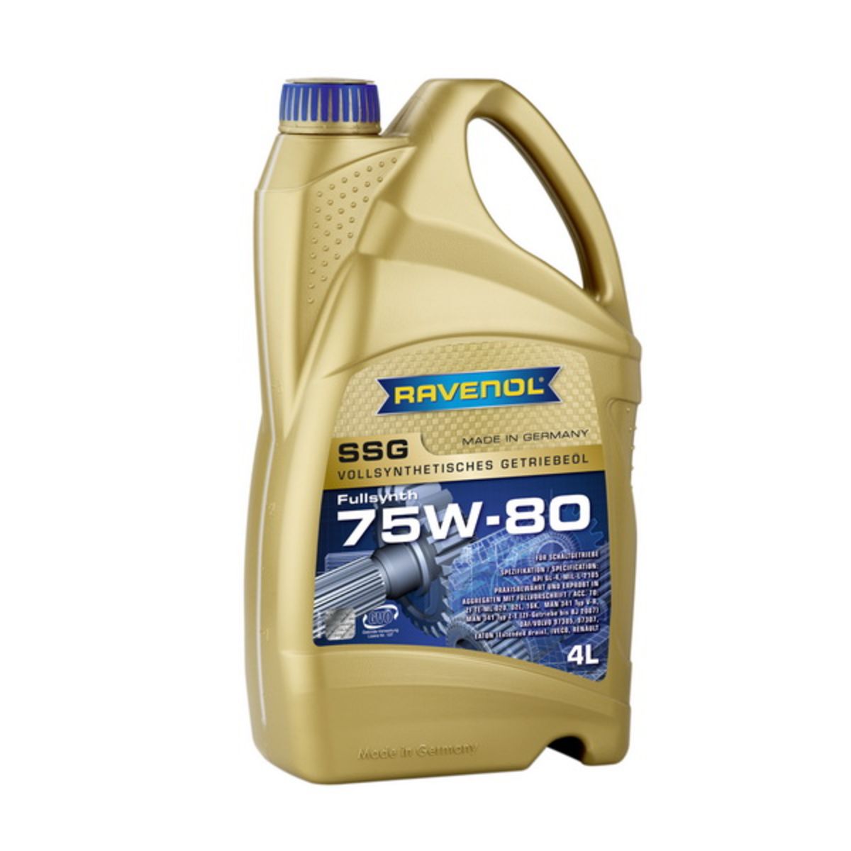Huile de transmission RAVENOL 1221100 SSG SYN LKW 75W80 4L