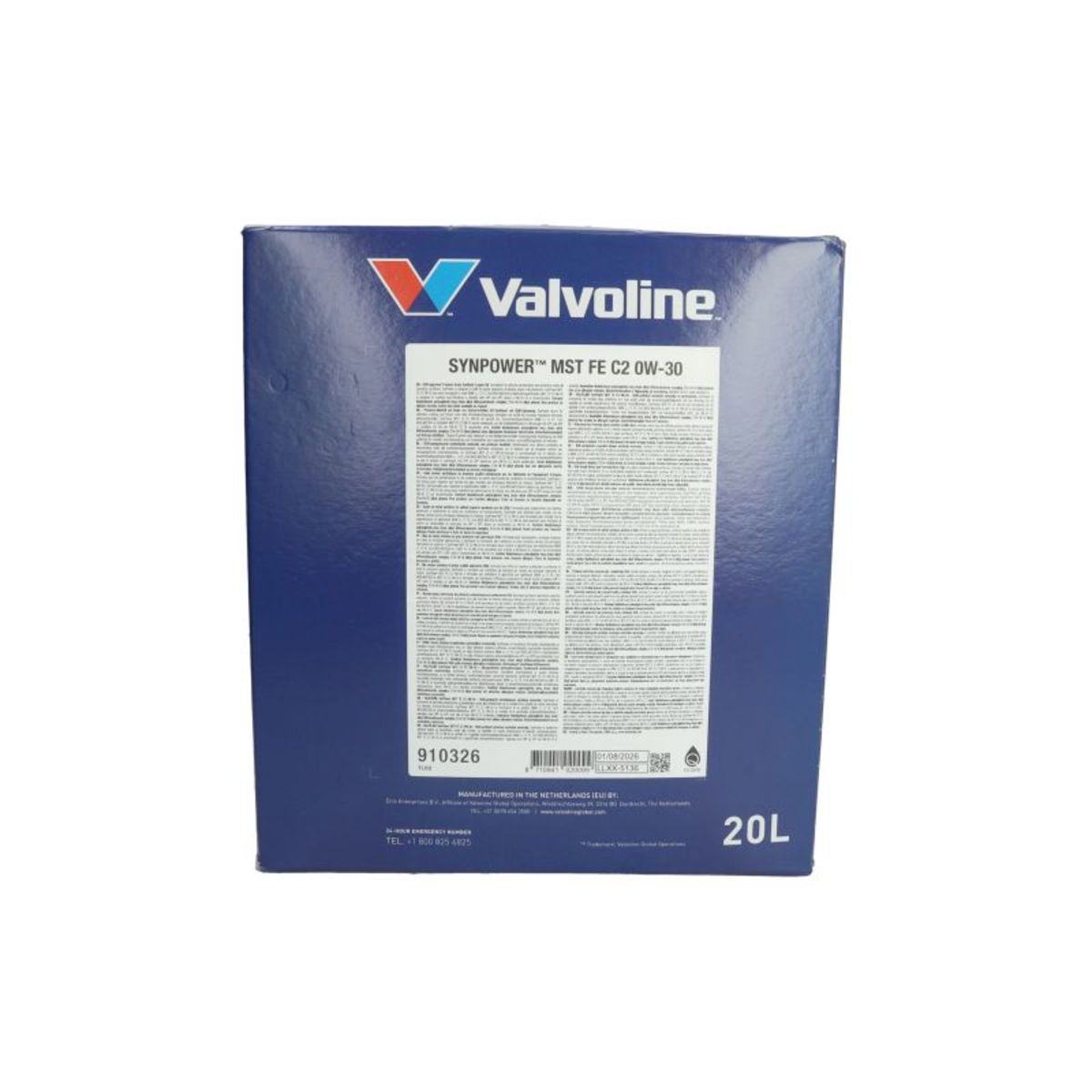Motoröl VALVOLINE 910326 SYNPOWER MSTFE C2 0W3020B