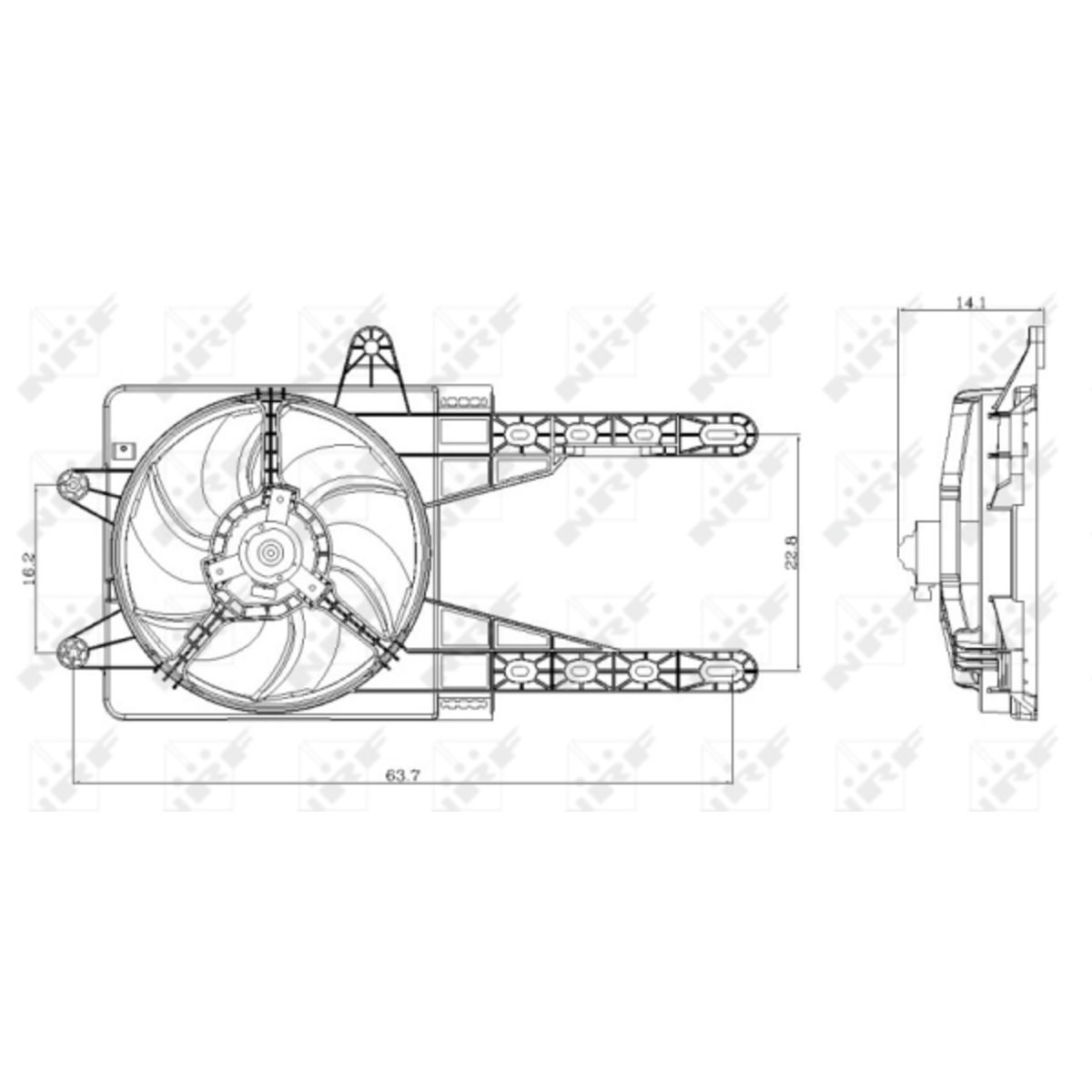Nrf Ventilador, Refrigeración De Motor 47247