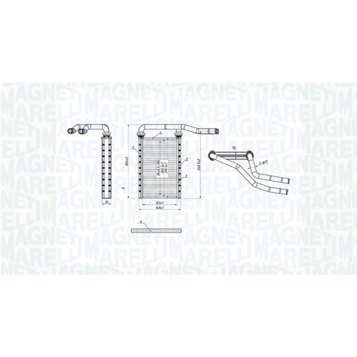 Magneti Marelli Échangeur De Chaleur, Chauffage Habitacle 350218490000