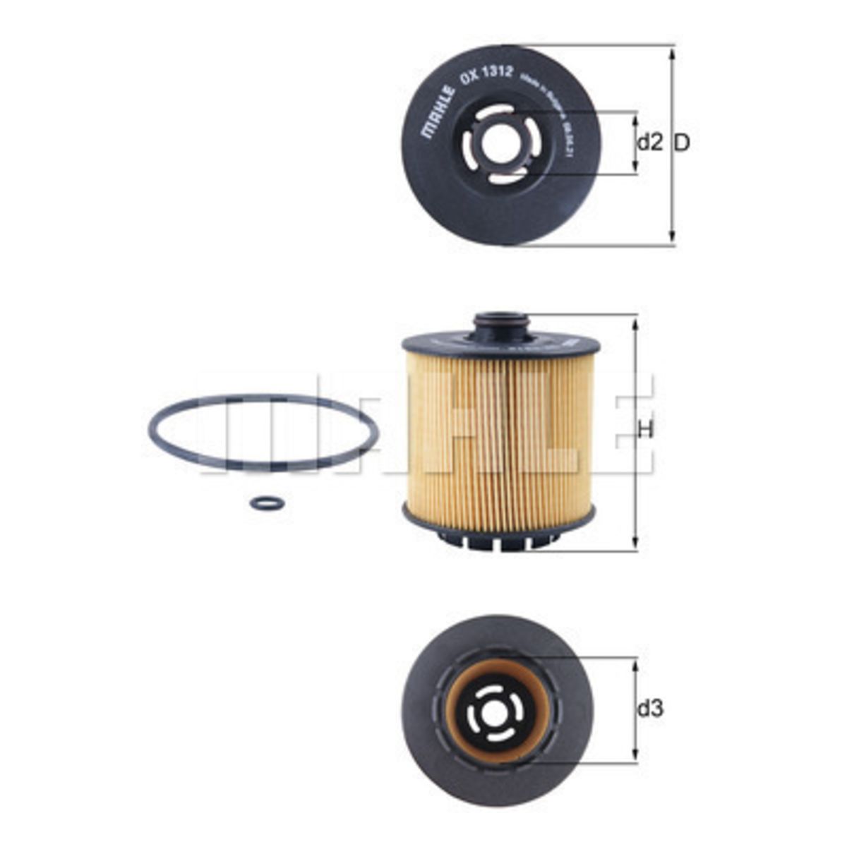 Image of Oliefilter  OX1312D