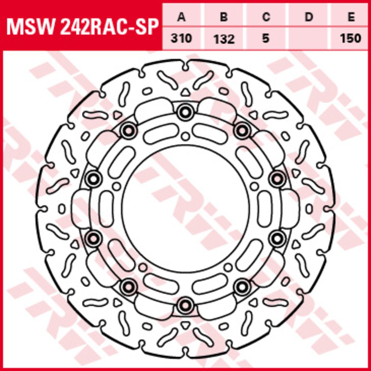 Disco freno TRW MSW242RAC-SP, 1 Pezzo