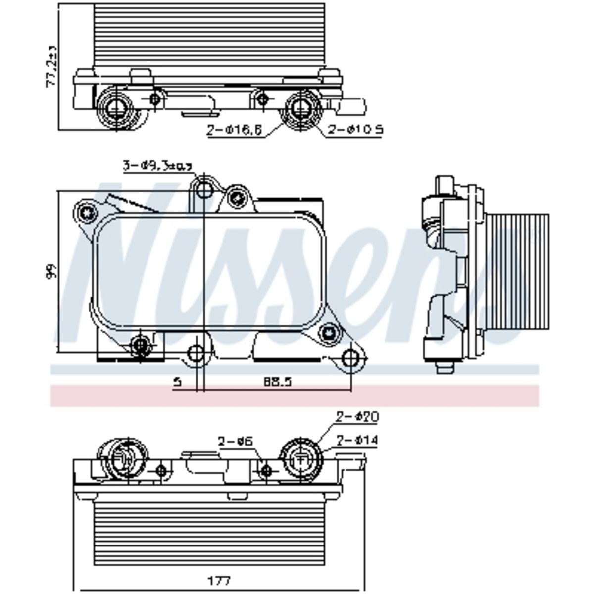 Olie radiator, automatische versnellingsbak