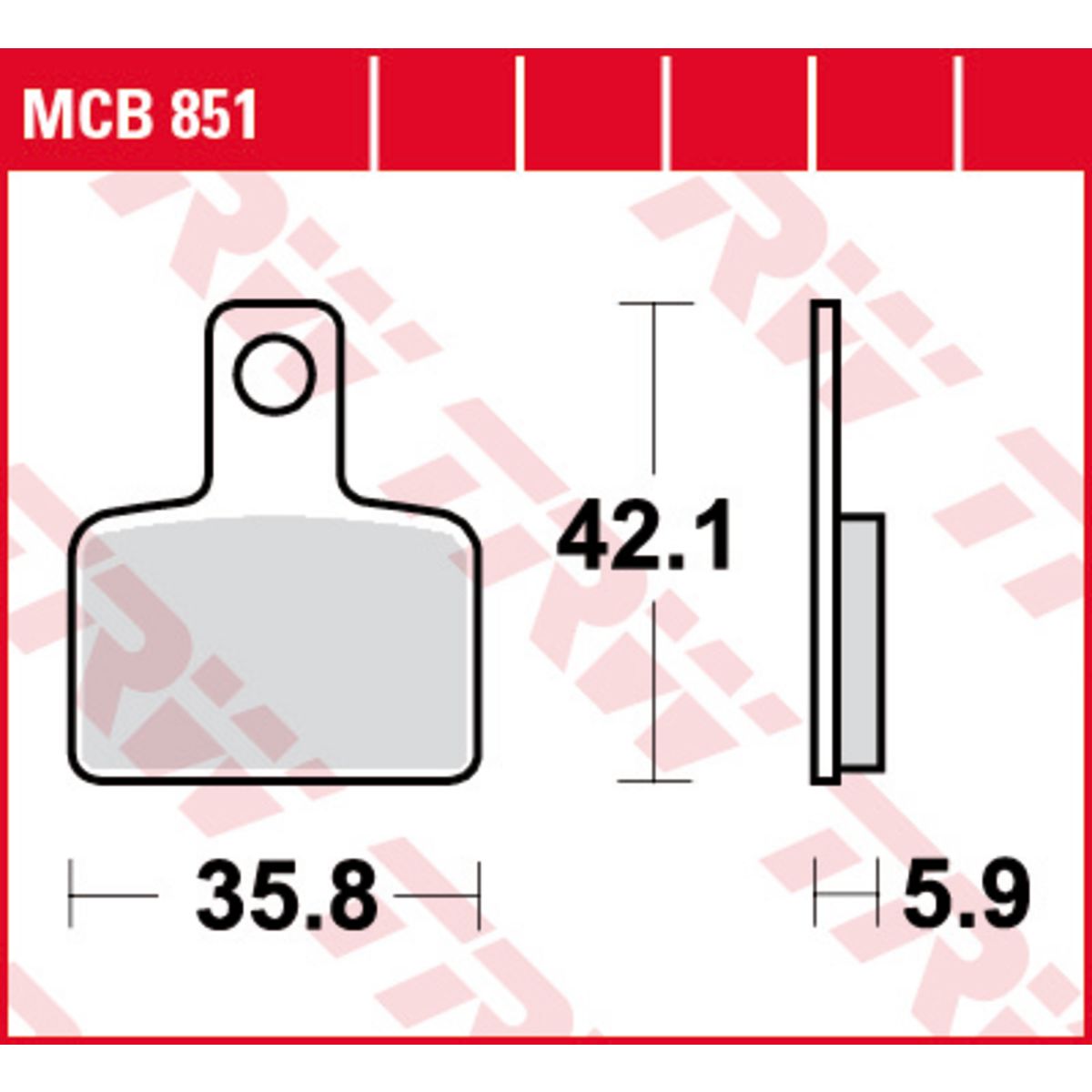 Jeu de plaquettes de frein TRW MCB851