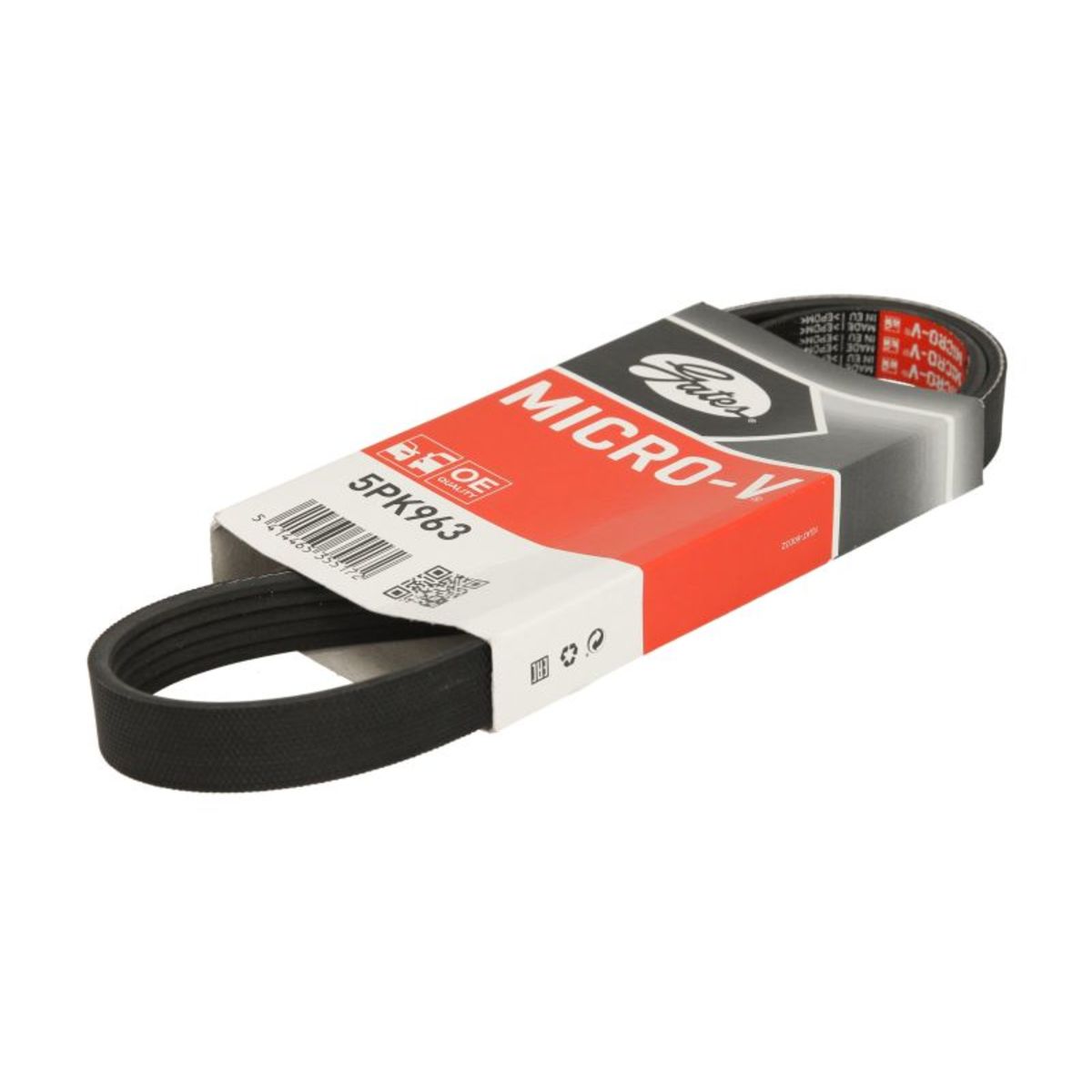Nero Cinghia Poly-V Gates 5Pk963