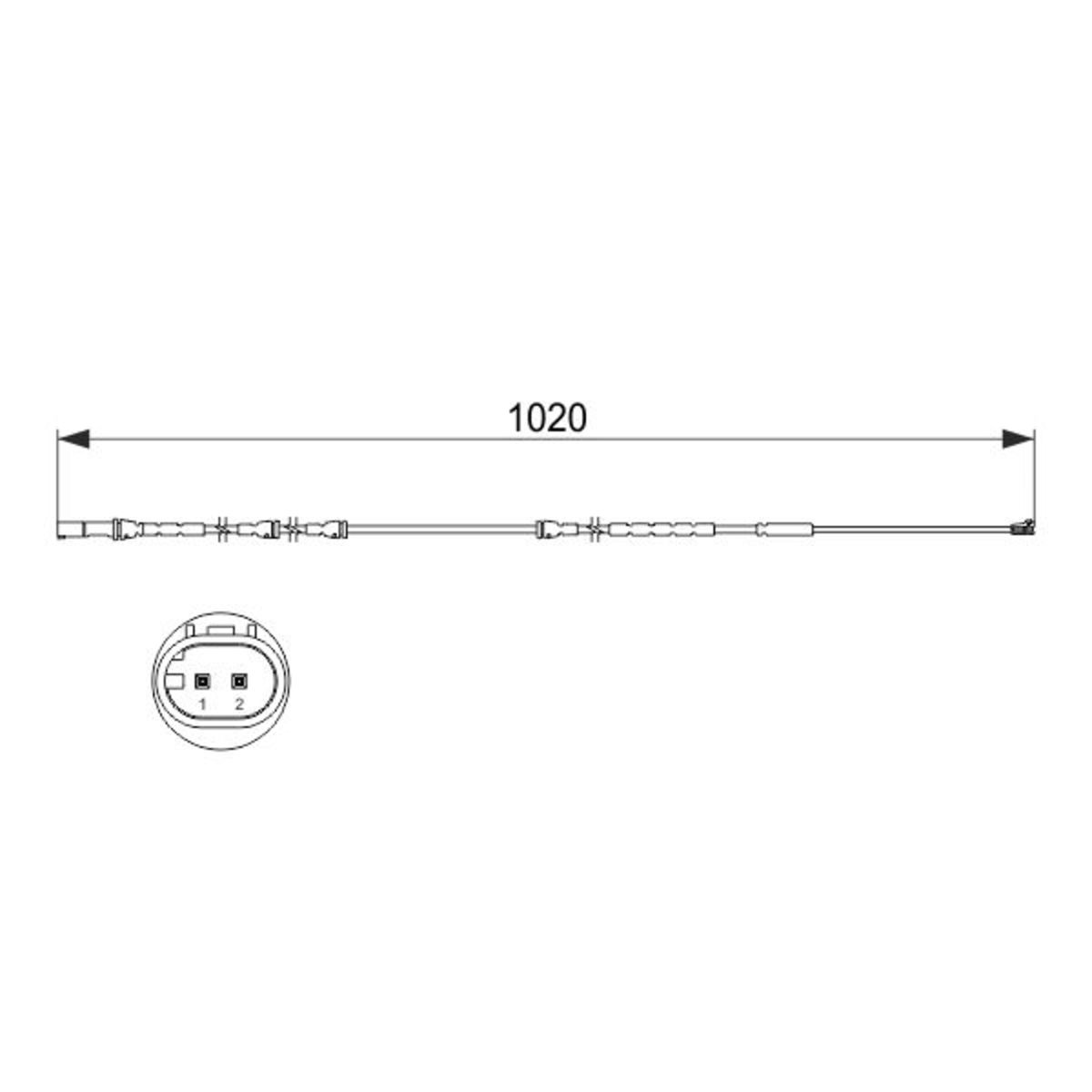 Contatto di avvertimento, usura delle pastiglie dei freni BOSCH 1 987 473 510