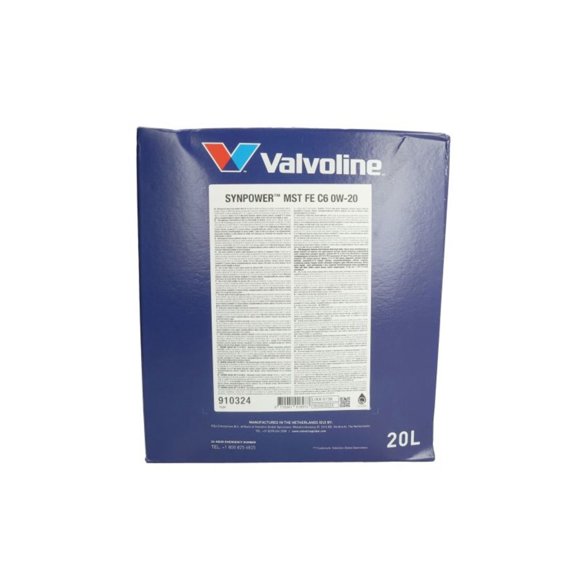 Motoröl VALVOLINE 910324 SYNPOWER MSTFE C6 0W2020B