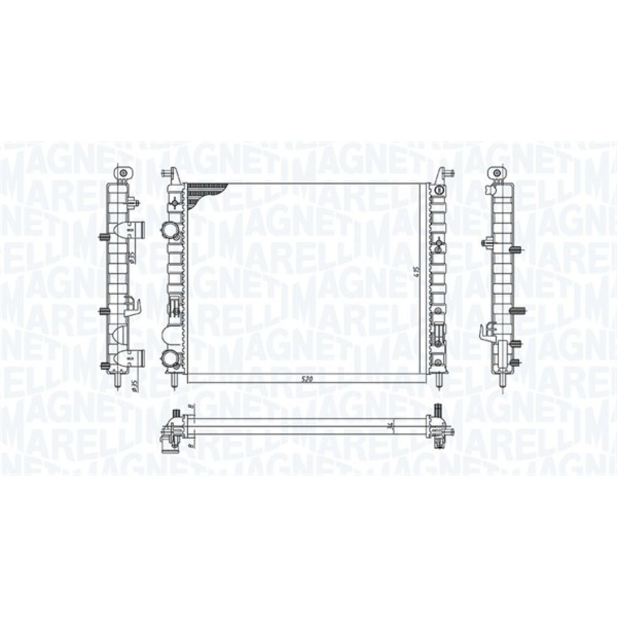 Magneti Marelli Radiator, Motorkoeling 350213196400