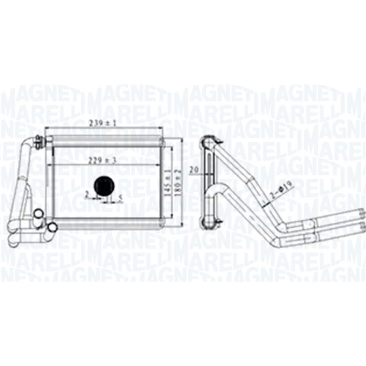 Magneti Marelli Intercambiador De Calor, Calefacción Interior 350218488000
