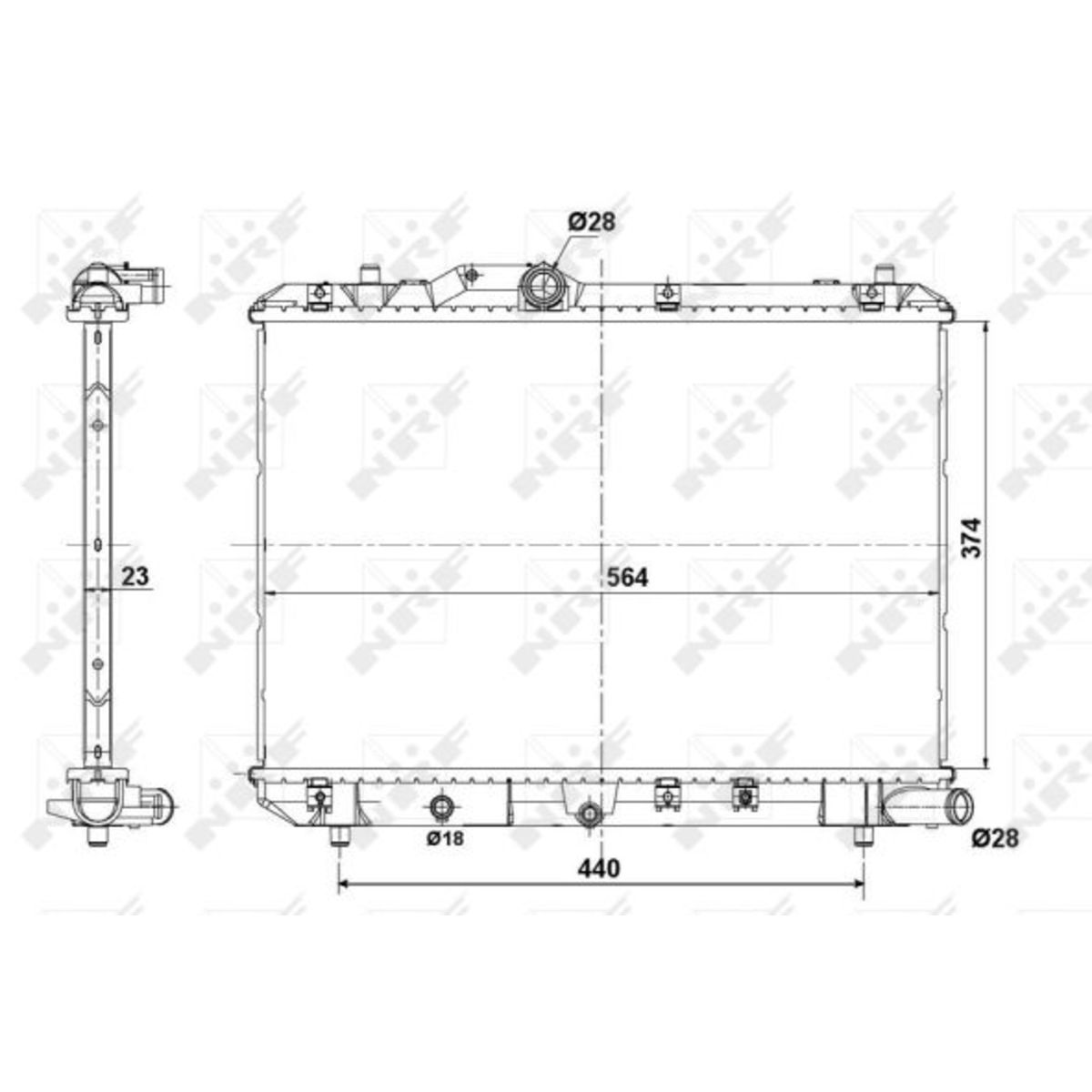 Radiator, motorkoeling