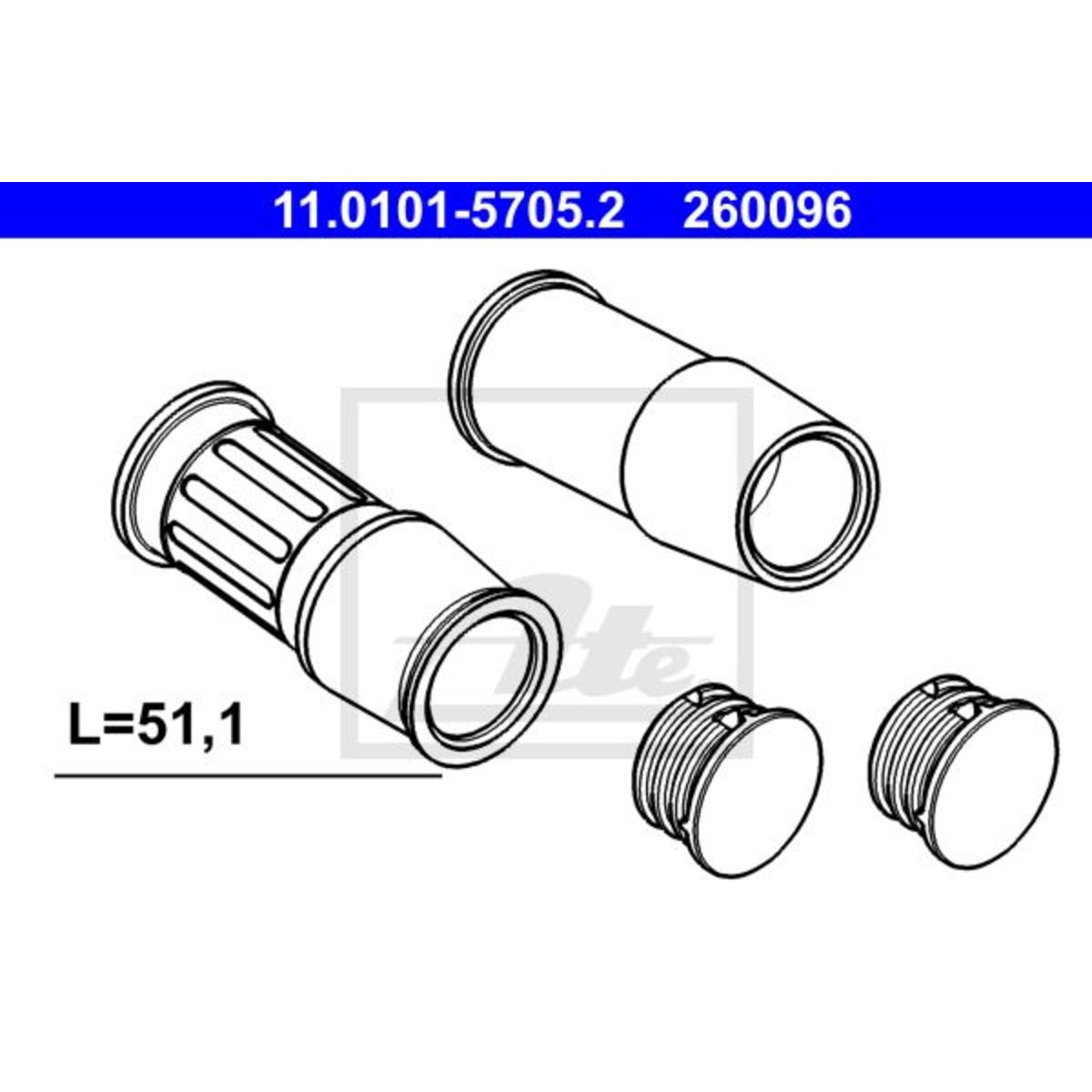 Image of Set geleidebussen, remklauw