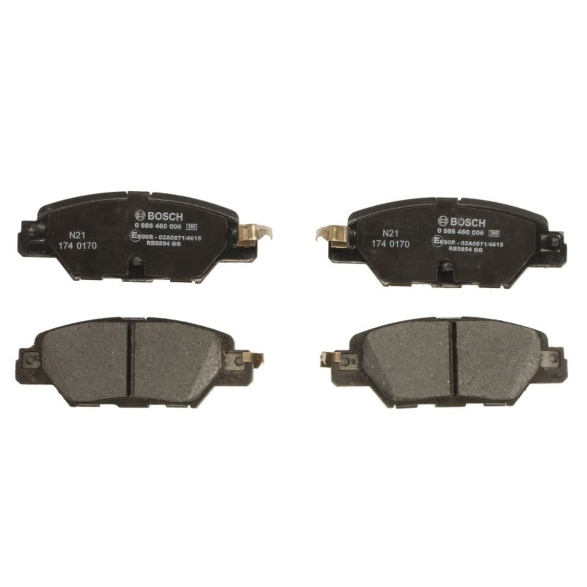 Bosch Jeu De Plaquettes De Frein 0 986 460 006, Arrière