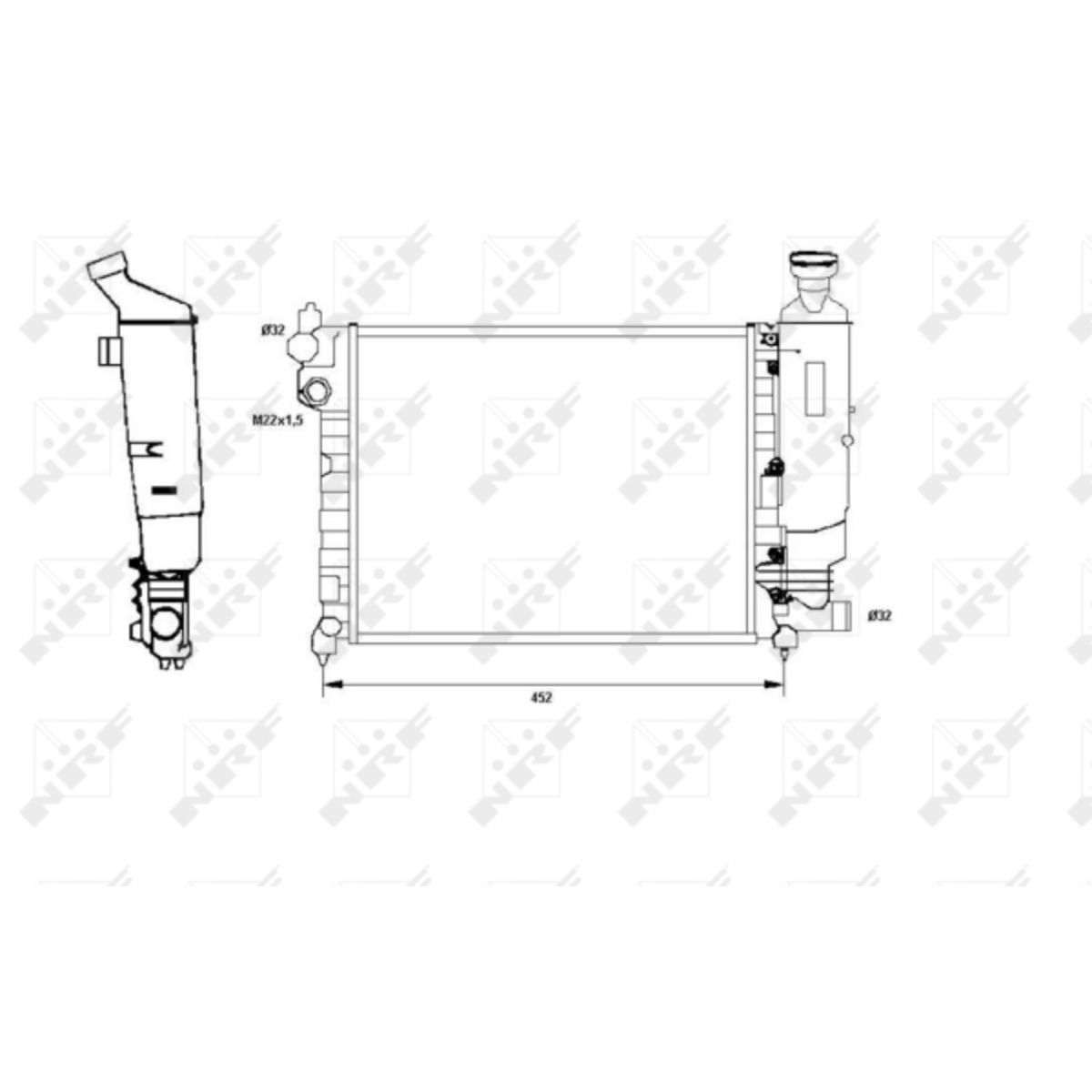 Nrf Radiatore, Raffreddamento Motore 58807