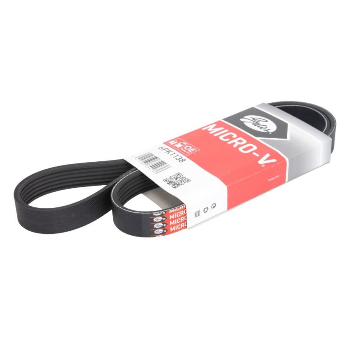Nero Cinghia Poly-V Gates 6Pk1138