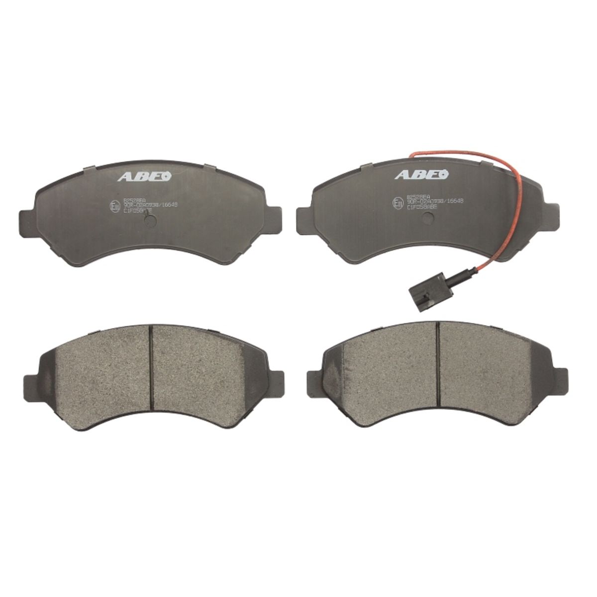 Set di pastiglie freno ABE C1F058ABE, anteriore