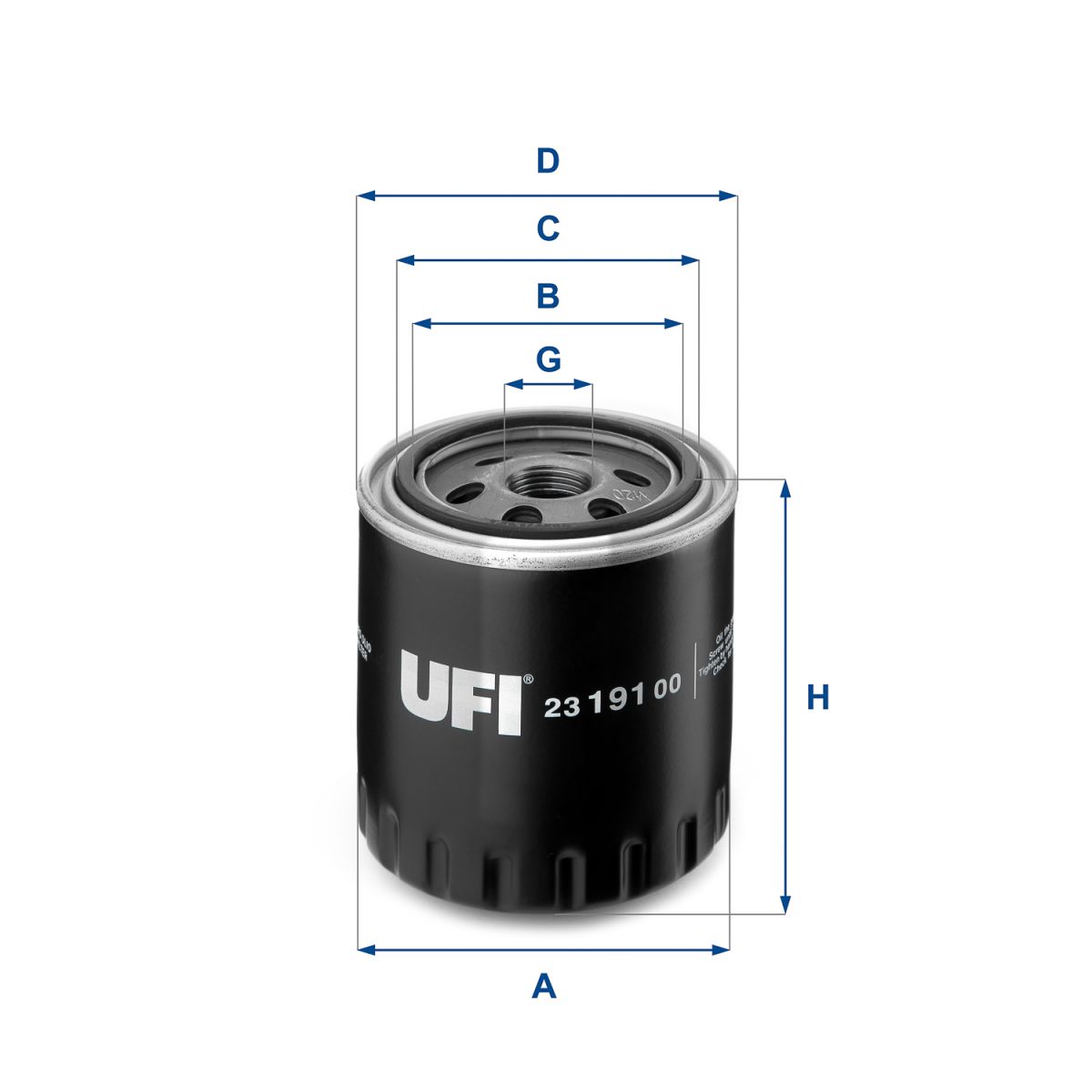 Ufi Oliefilter 23.191.00
