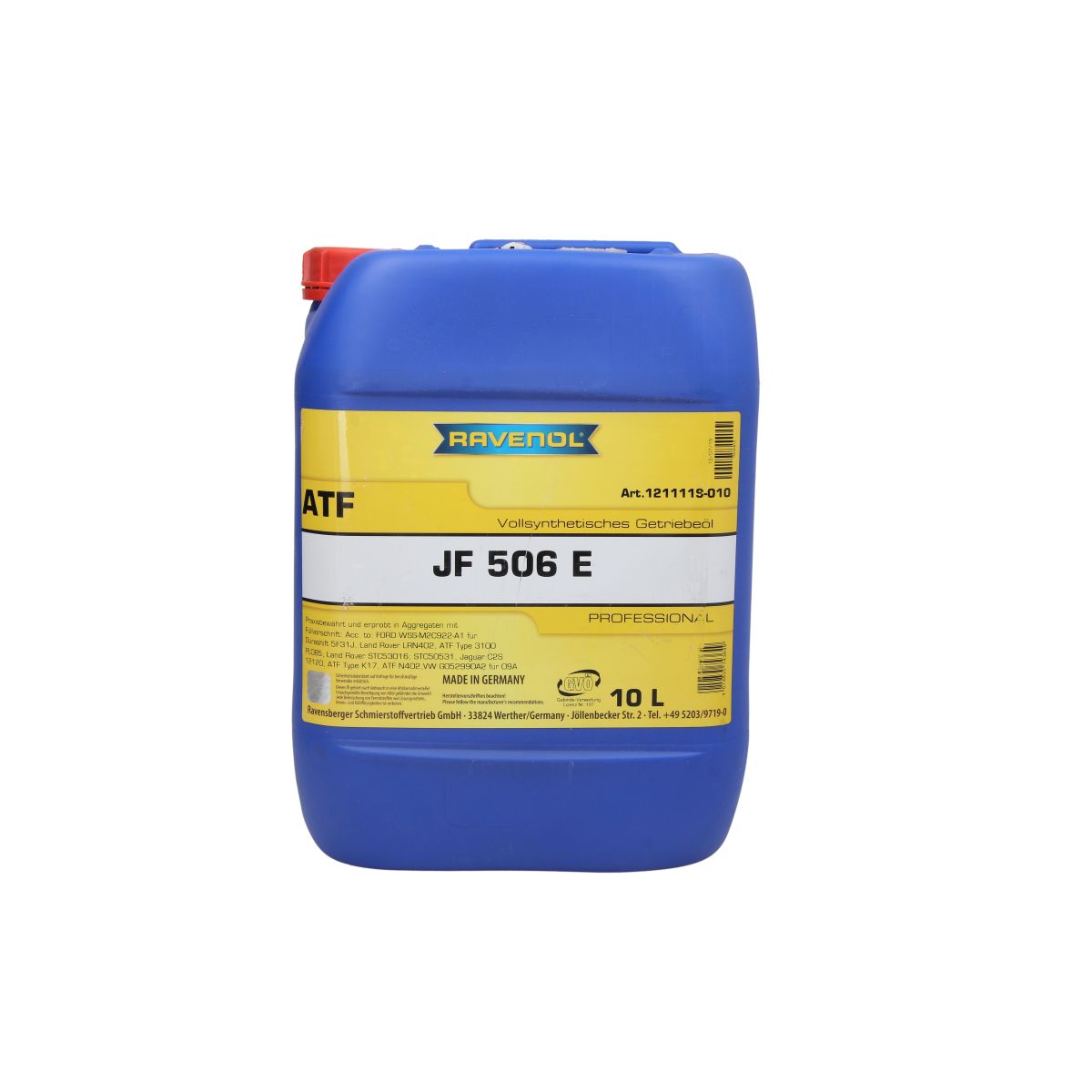 Huile de transmission RAVENOL 1211119 ATF JF-506E 10L