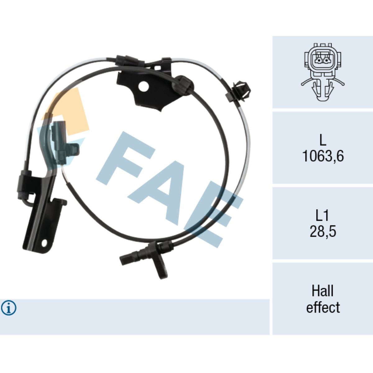Sensor, Raddrehzahl FAE 78750