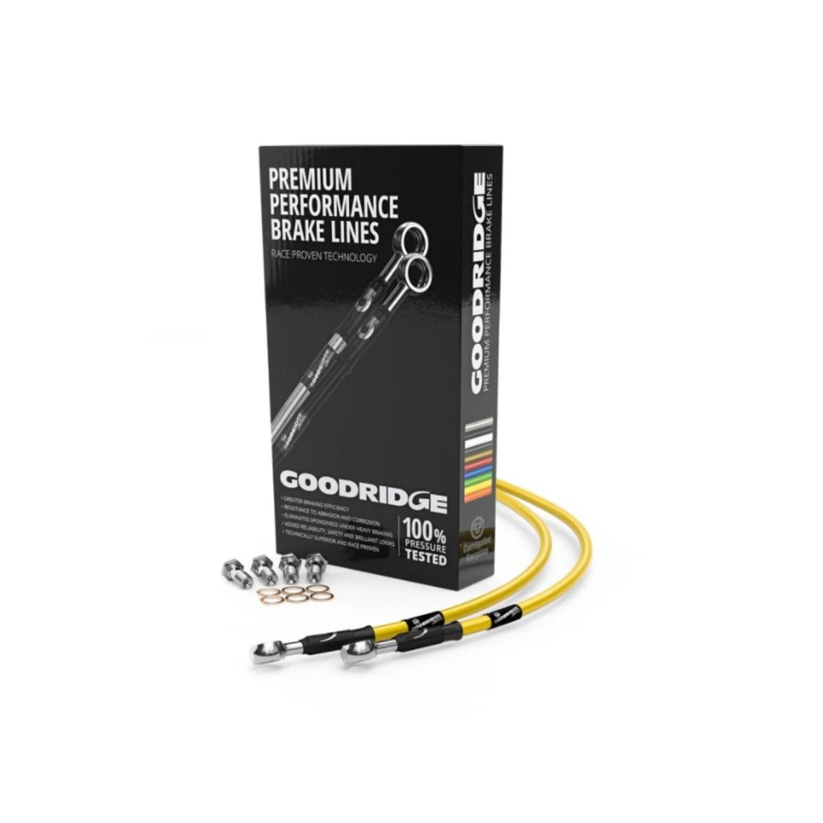 Bremsschaluch Stahlgeflecht GOODRIDGE HN0612-2FP-YE
