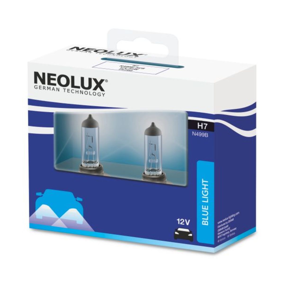 Ampoule halogène NEOLUX H7 Blue Light 12V/55W, 2 pièce