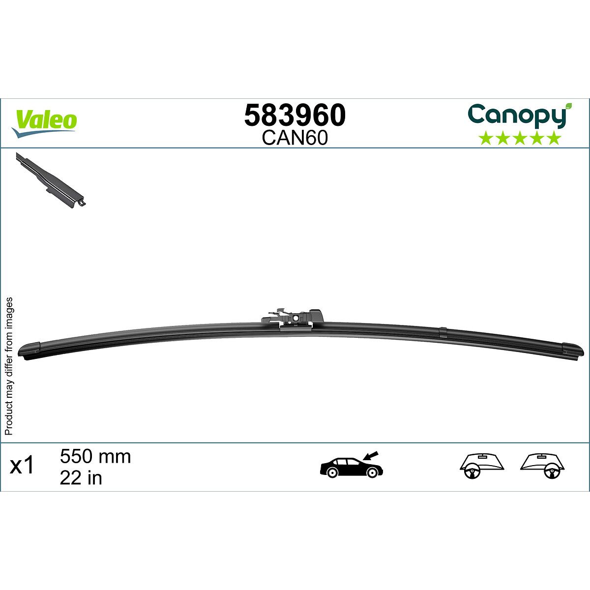 Image of Wisserblad  Canopy , 550mm, Voor, 1 Stuk