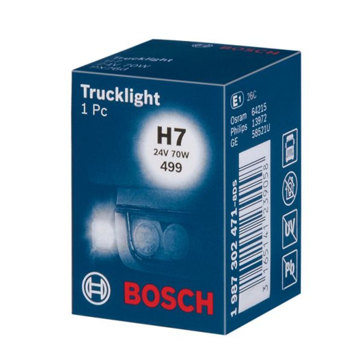 Ampoule halogène BOSCH H7 Trucklight 24V, 70W