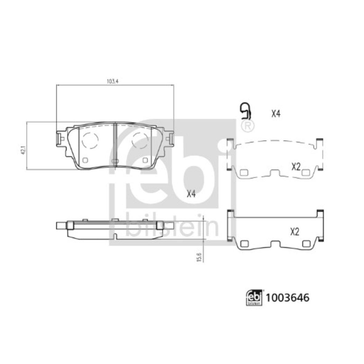 Bremsbelagsatz FEBI 1003646