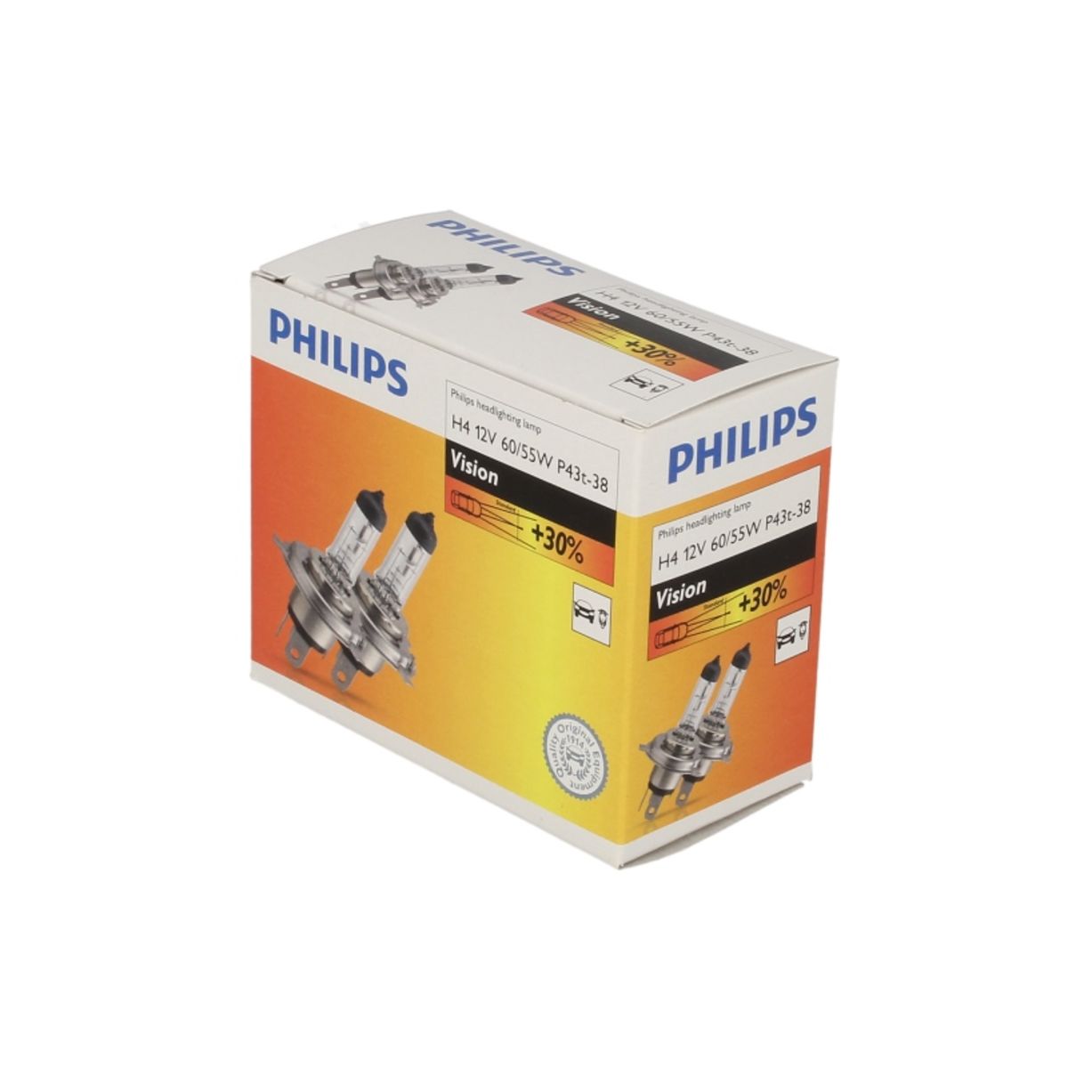 Ampoule halogène PHILIPS H4 Vision 12V/60/55W, 2 pièce