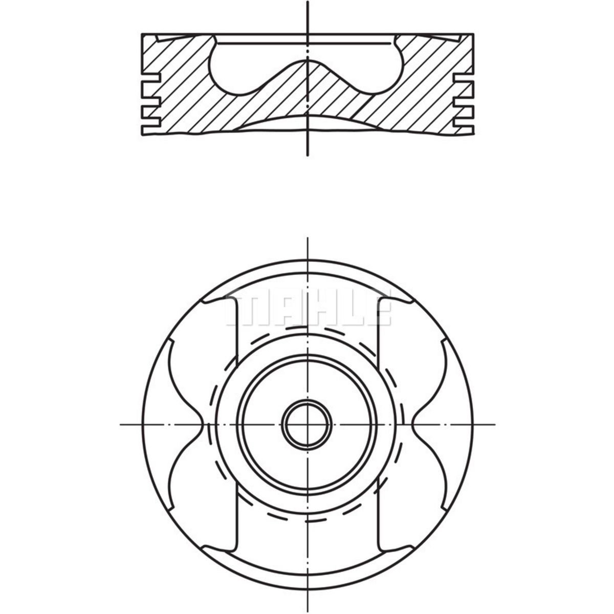 Mahle Pistone 001 Pi 00177 002
