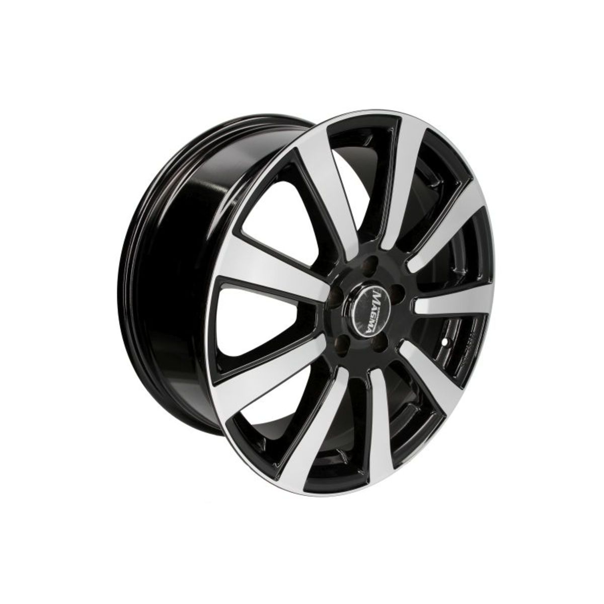 Alufelge 18 zoll MAGMA Interio 5x112 8J ET50, Farbe Schwarze Lava Poliert