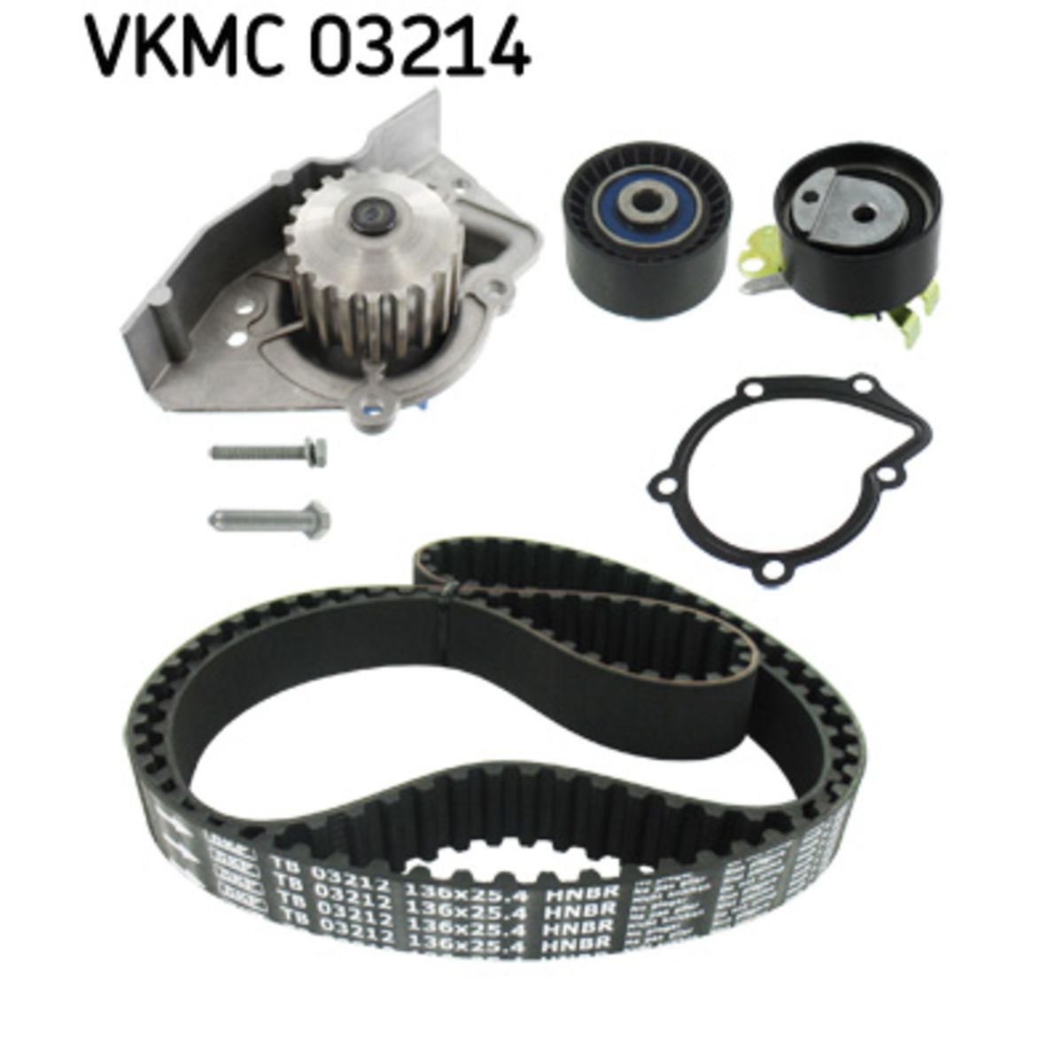 Pompa dell'acqua + kit cinghia di distribuzione SKF VKMC 03214