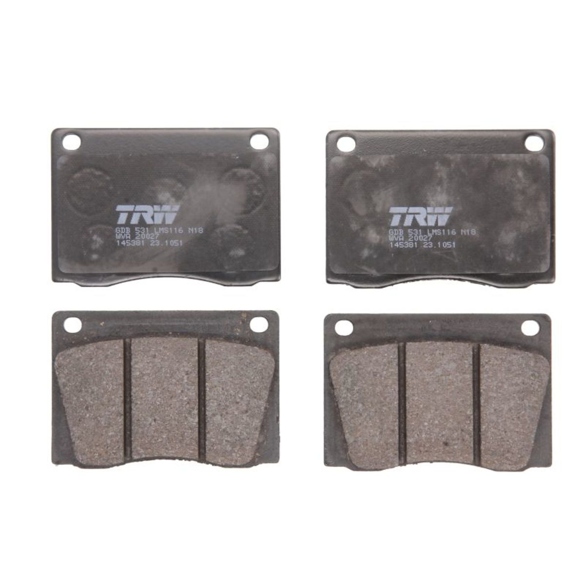 Bremsbelagsatz TRW GDB531, Vorne
