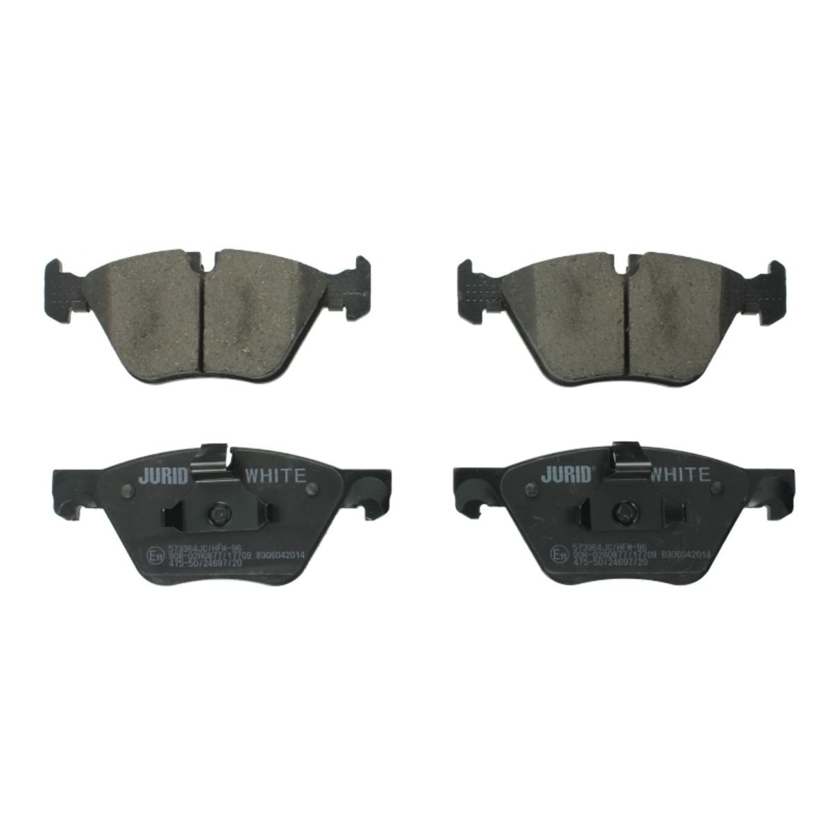 Bremsbelagsatz JURID WHITE 573364JC, Vorne, Keramik
