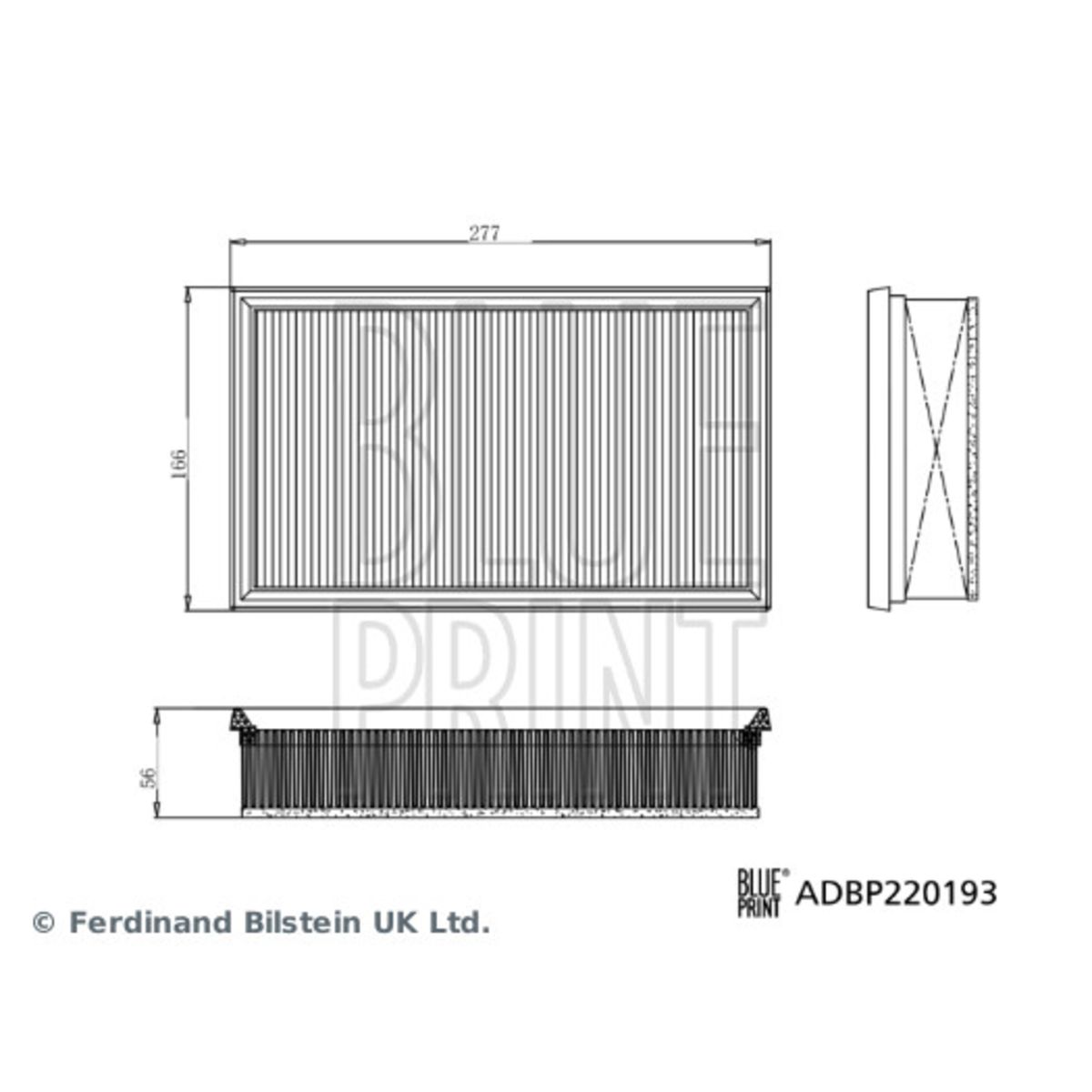 Luftfilter BLUE PRINT ADBP220193