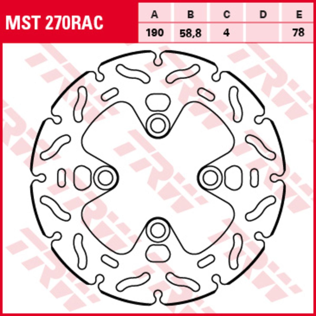 Bremsscheibe TRW MST270RAC, 1 Stück