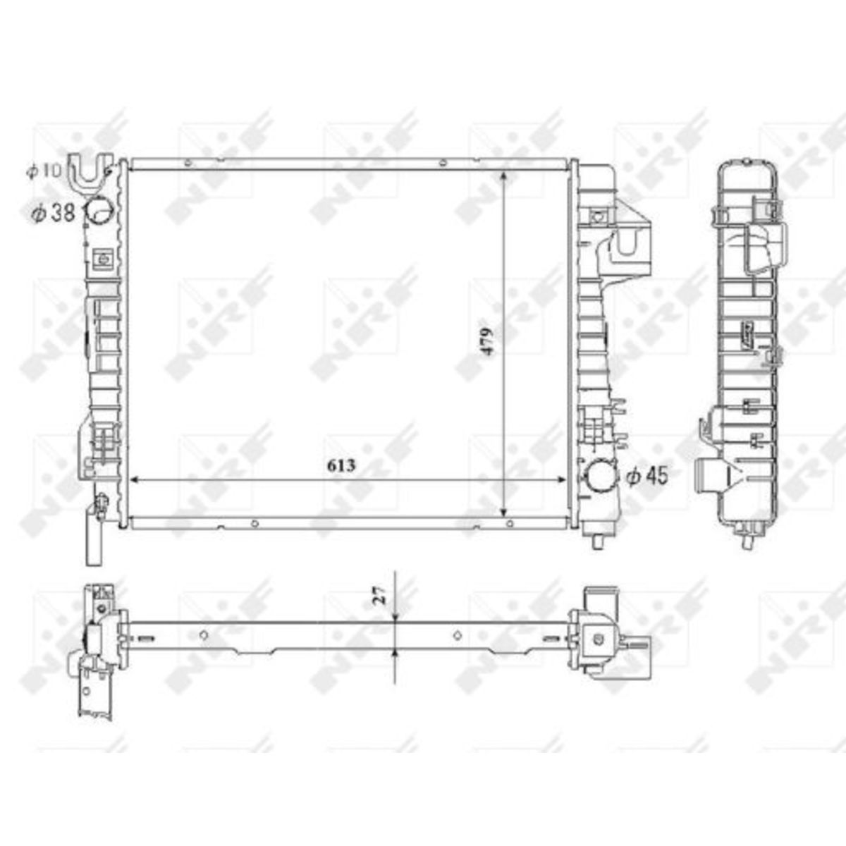 Radiator, motorkoeling NRF 53712