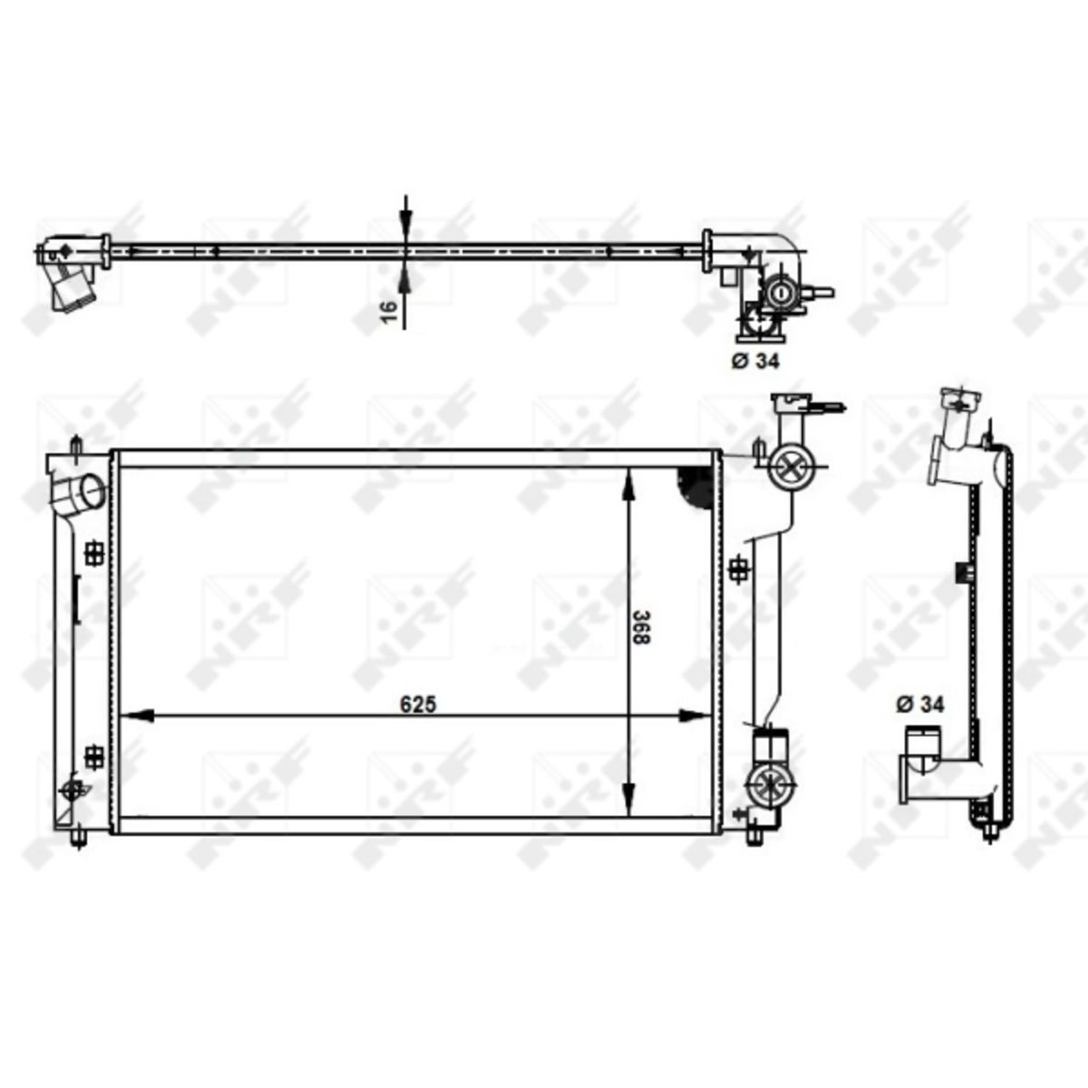 Nrf Radiator, Motorkoeling 53398