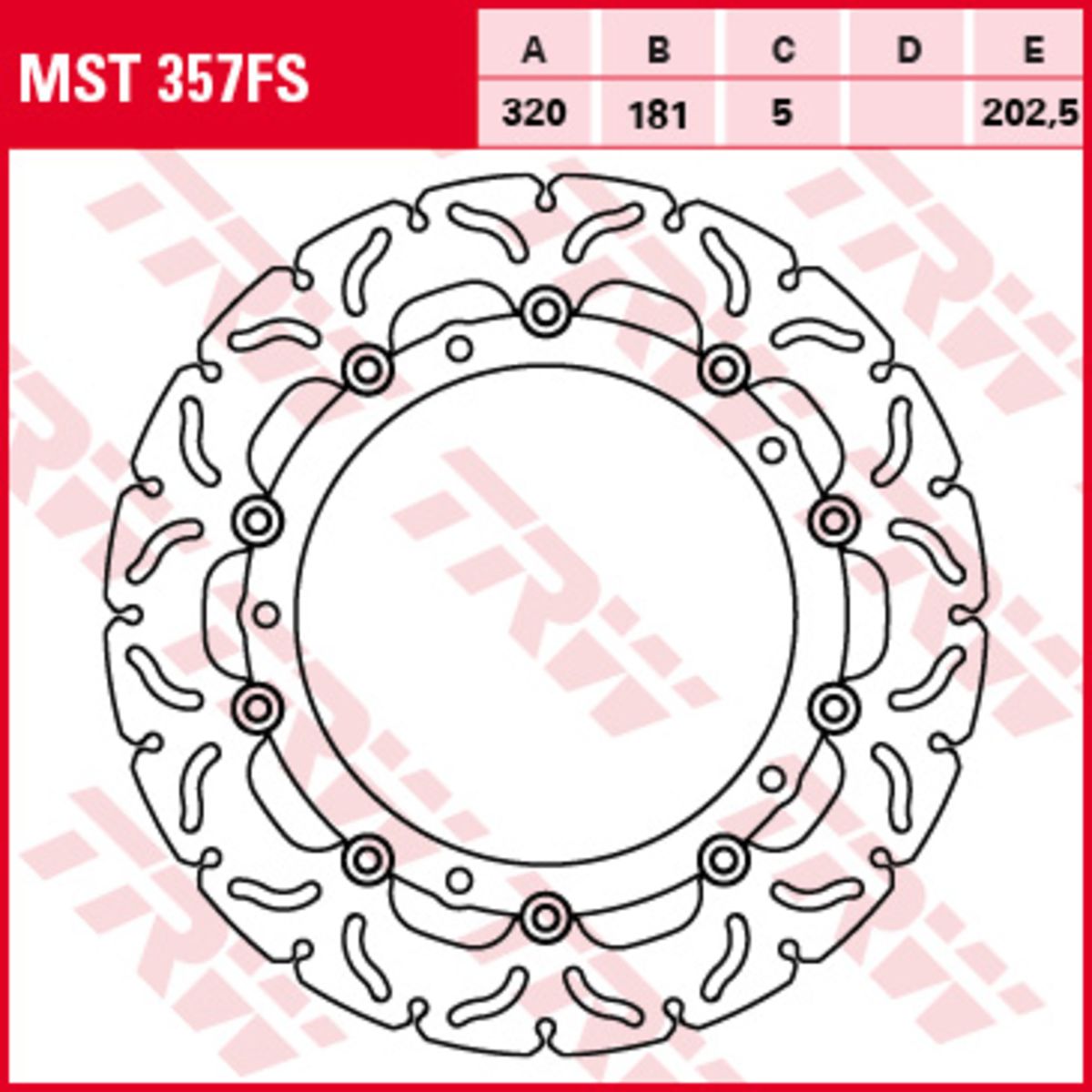 Disco freno TRW MOTO MST357FS