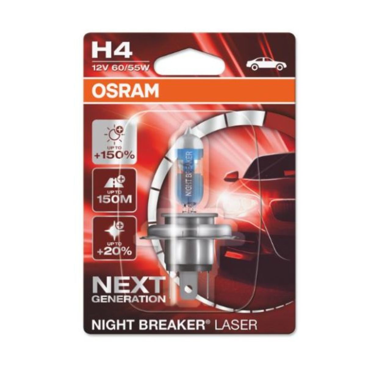 Image of Lamp Halogeen  H4 Night Breaker Laser 12V, 60/55W
