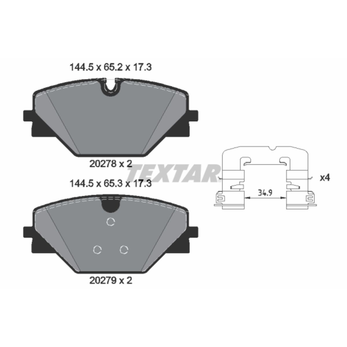 Bremsbelagsatz TEXTAR 2027801