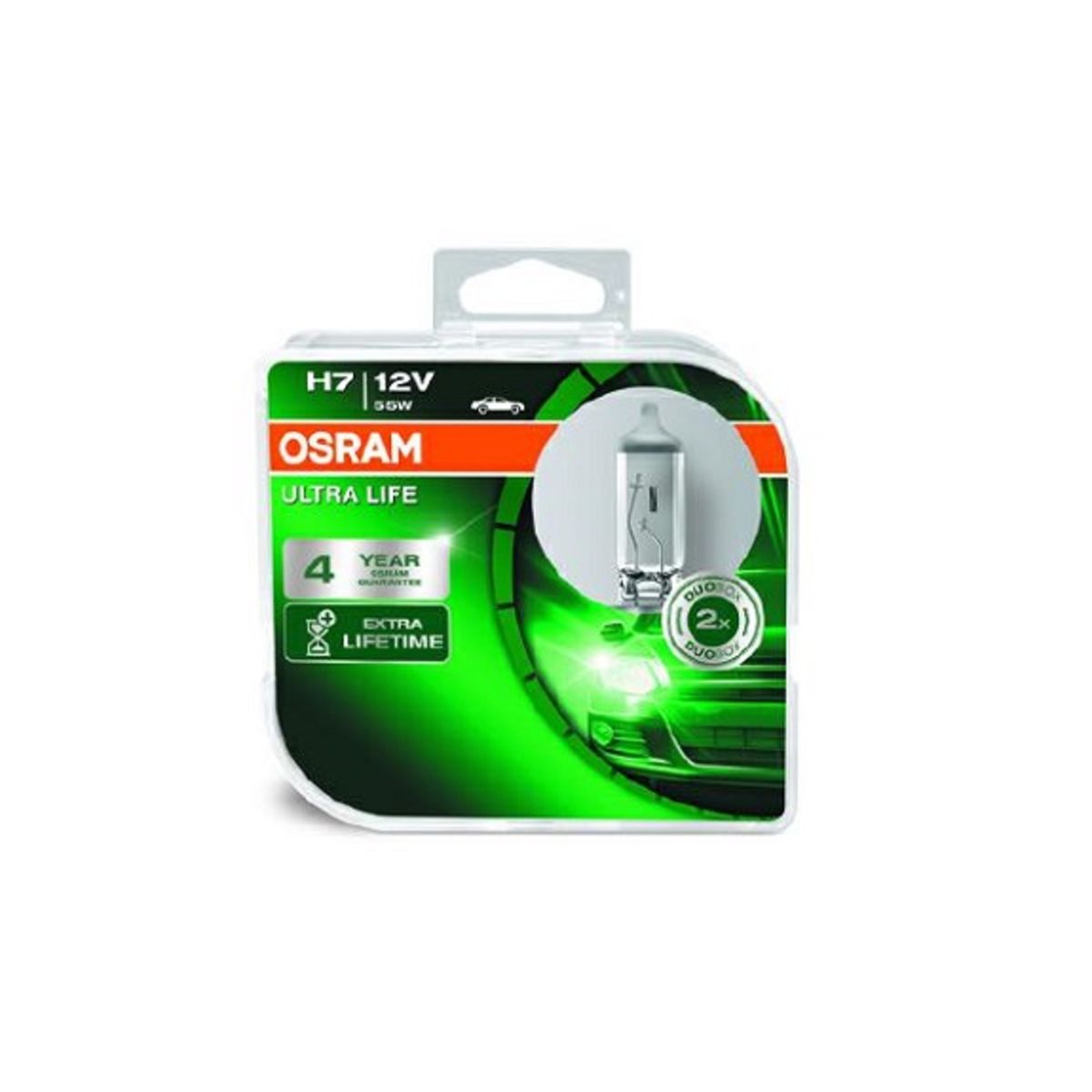 2x Osram H7 Ultra Life Glühbirnen 12V 55W – Doppelpack Für Scheinwerfer
