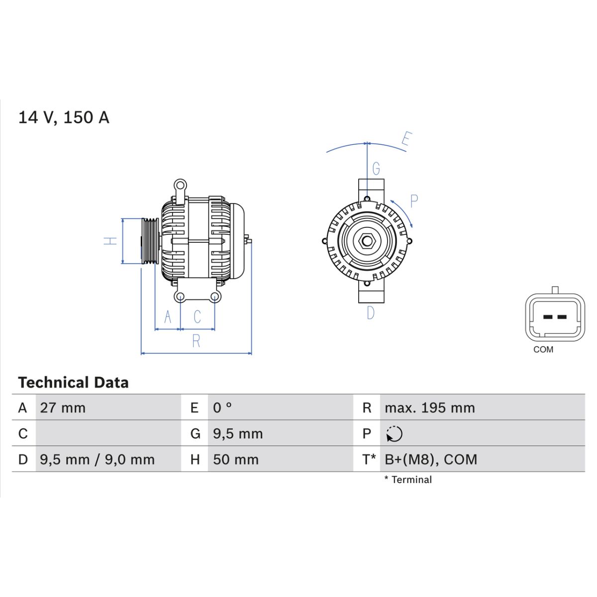 Bosch Alternateur 0 986 081 820