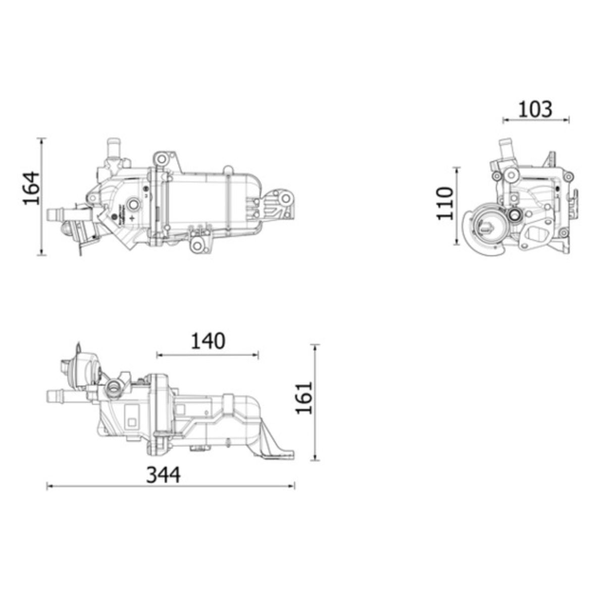 Raffreddatore dei gas di scarico MAHLE CE 49 000P