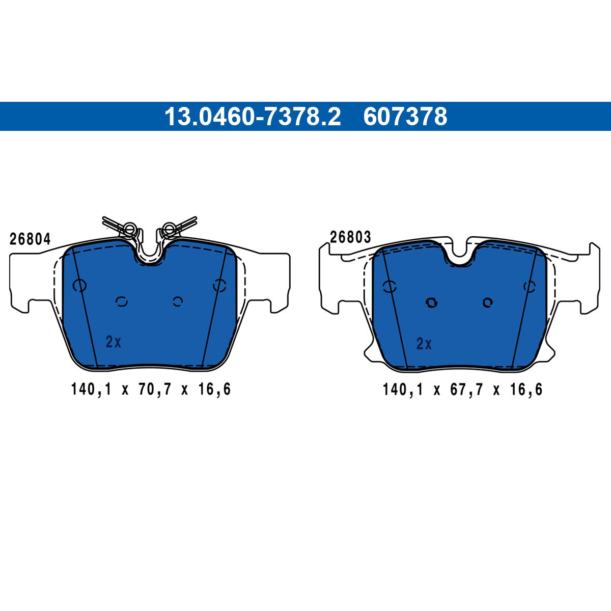 Bremsbelagsatz ATE 13.0460-7378.2